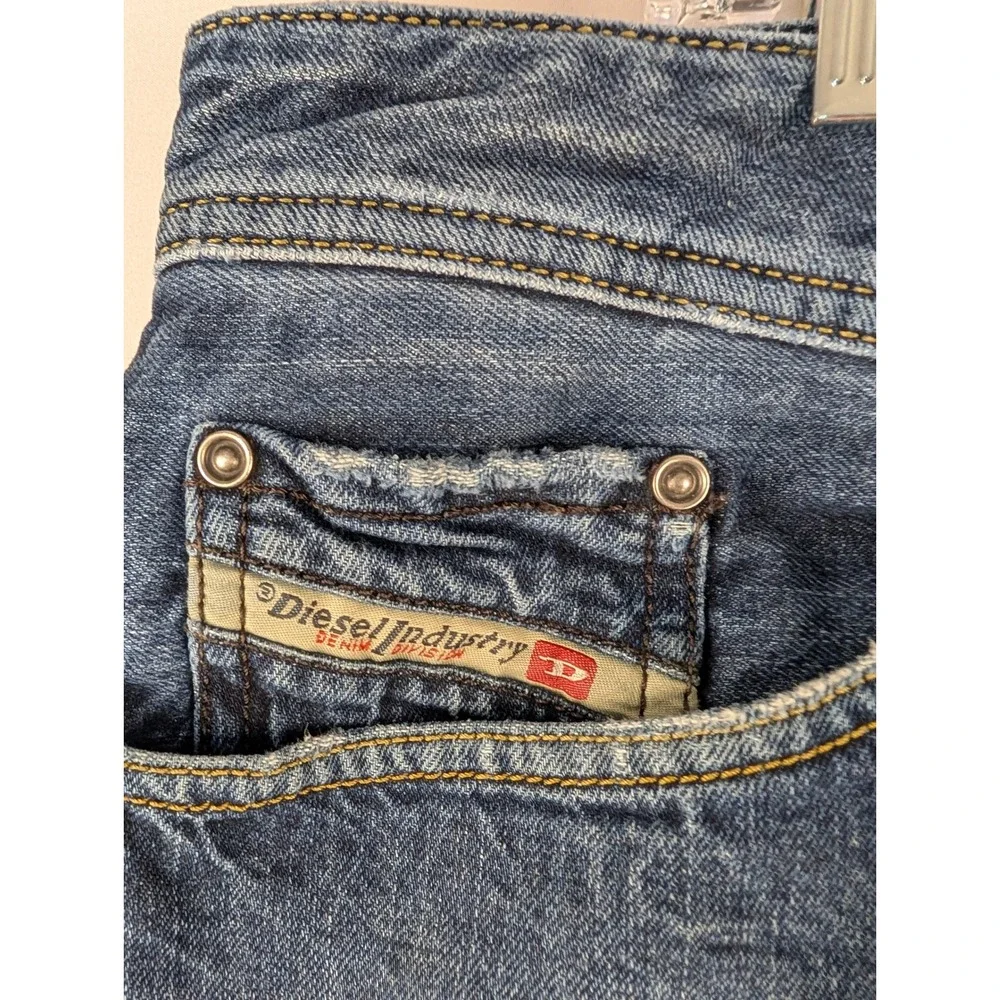 Diesel Viker Jeans Mens W40 L30 Blue Regular Straight Wash 0RM80 Distressed